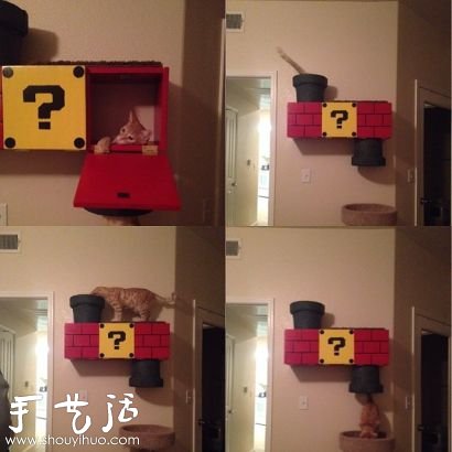 手工達(dá)人給貓咪DIY的“任天堂跳臺(tái)” -  itrip.net.cn