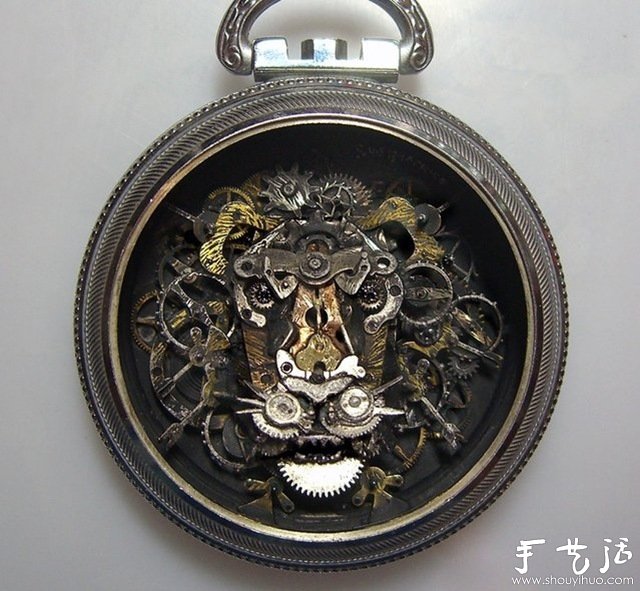 廢舊種表零件DIY的重金屬藝術(shù)品 -  itrip.net.cn