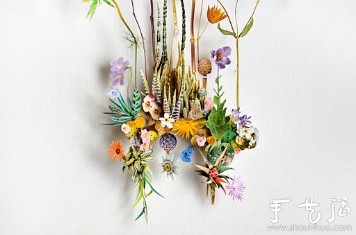 紙花和樹枝DIY的精美紙藝作品 -  itrip.net.cn