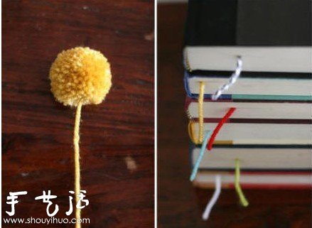 自制書簽 DIY制作可愛的毛線球書簽 -  itrip.net.cn
