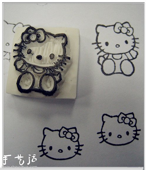 Hello Kitty橡皮章手工制作教程 -  itrip.net.cn