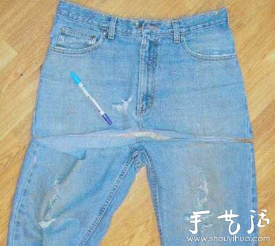 牛仔褲舊物改造 DIY牛仔手提包 -  itrip.net.cn