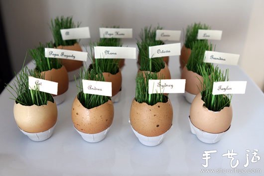 雞蛋殼巧利用DIY迷你盆栽 -  itrip.net.cn