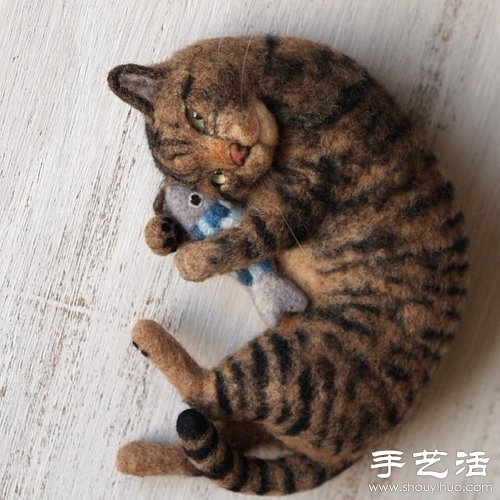 日本手工達(dá)人的貓咪羊毛氈作品 -  itrip.net.cn