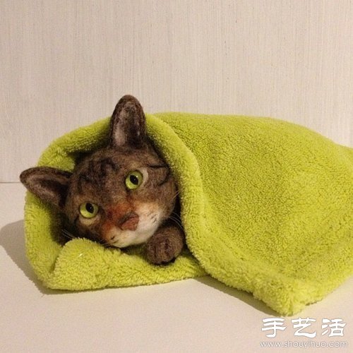 日本手工達(dá)人的貓咪羊毛氈作品 -  itrip.net.cn
