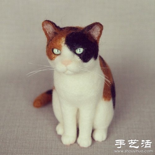 日本手工達(dá)人的貓咪羊毛氈作品 -  itrip.net.cn