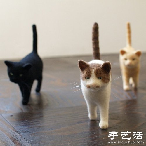 日本手工達(dá)人的貓咪羊毛氈作品 -  itrip.net.cn