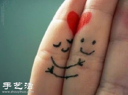 手指+簡筆畫 DIY溫馨浪漫“愛相隨” -  itrip.net.cn