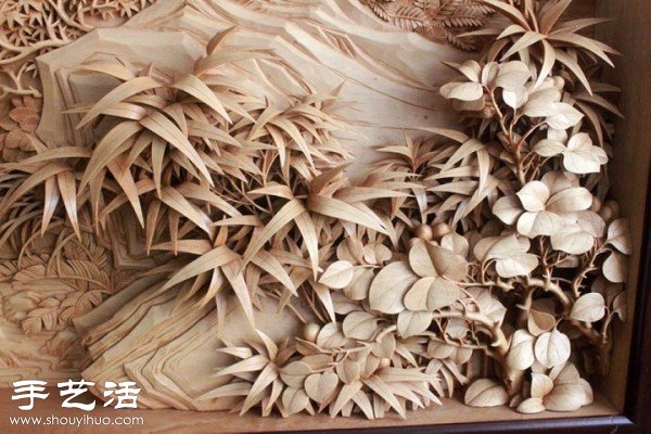 精美絕倫的純手工花卉木雕作品 -  itrip.net.cn