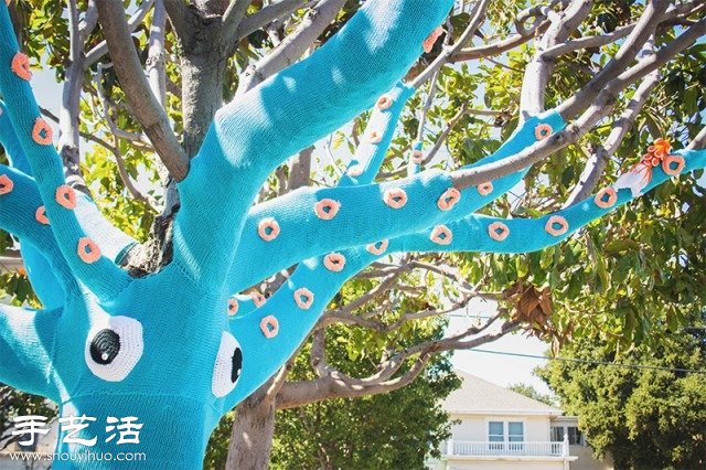 給大樹DIY章魚毛衣 讓城市變得親切美好 -  itrip.net.cn