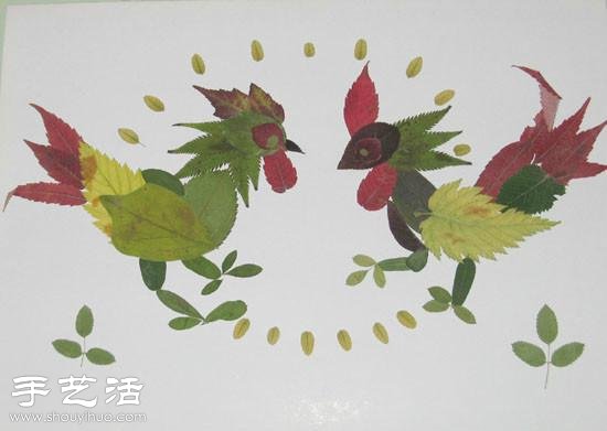 樹葉+創(chuàng)意 手工制作有趣的拼貼畫 -  itrip.net.cn