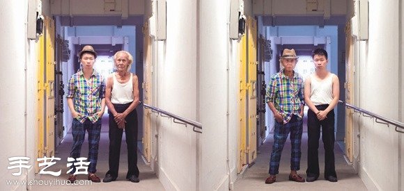 創(chuàng)意有趣攝影構(gòu)思 親人衣服換換拍  -  itrip.net.cn