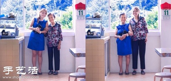 創(chuàng)意有趣攝影構(gòu)思 親人衣服換換拍  -  itrip.net.cn