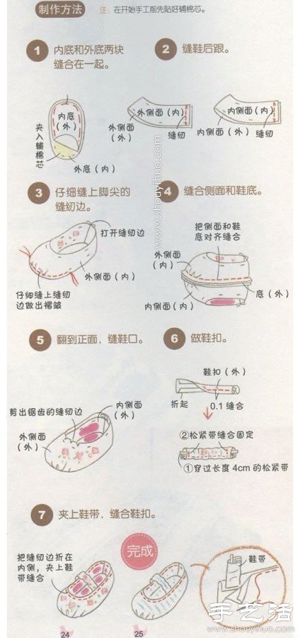 不織布+針線活 DIY可愛寶寶嬰兒鞋 -  itrip.net.cn