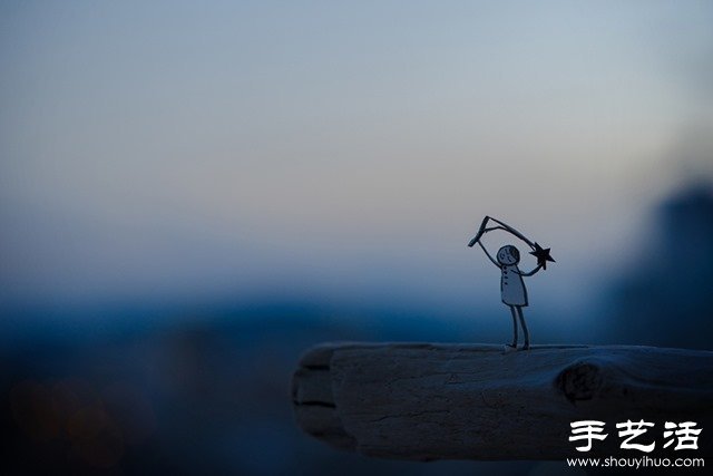 DIY剪紙小人創(chuàng)意攝影 追尋逝去的自由與快樂 -  itrip.net.cn