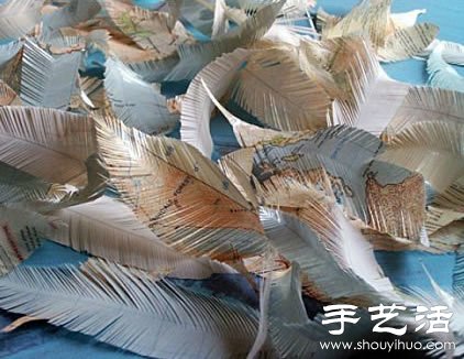紙張/不織布+鐵絲 手工制作浪漫羽毛 -  itrip.net.cn
