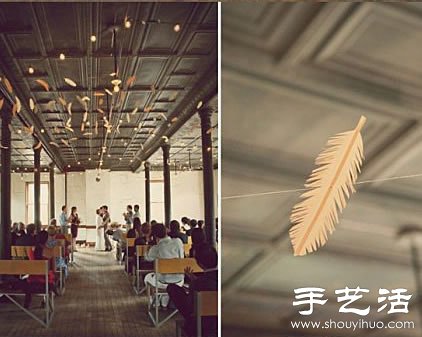 紙張/不織布+鐵絲 手工制作浪漫羽毛 -  itrip.net.cn