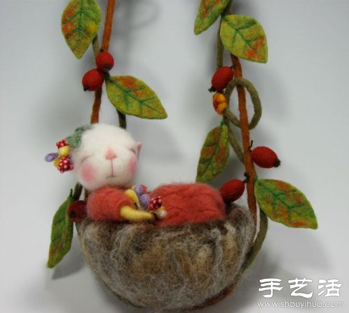 羊毛氈手工制作超萌小老鼠 -  itrip.net.cn
