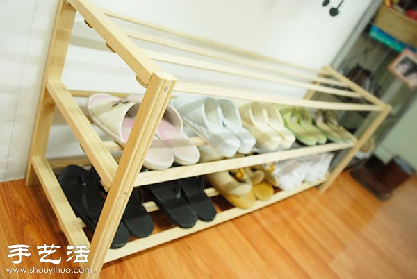 自制簡(jiǎn)約木鞋架 木制鞋架手工DIY -  itrip.net.cn