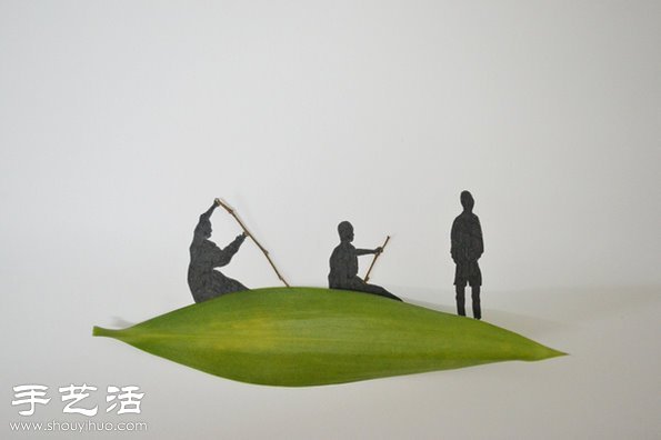 樹(shù)葉+插畫(huà) 創(chuàng)意DIY有趣的拼貼畫(huà) -  itrip.net.cn