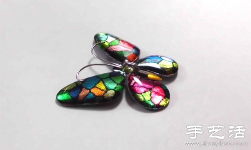 鋁箔紙+環(huán)氧樹脂 手工制作蝴蝶別針/發(fā)夾 -  itrip.net.cn
