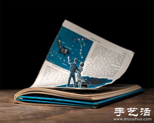 人物剪紙與書本圖案的互動(dòng)DIY -  itrip.net.cn
