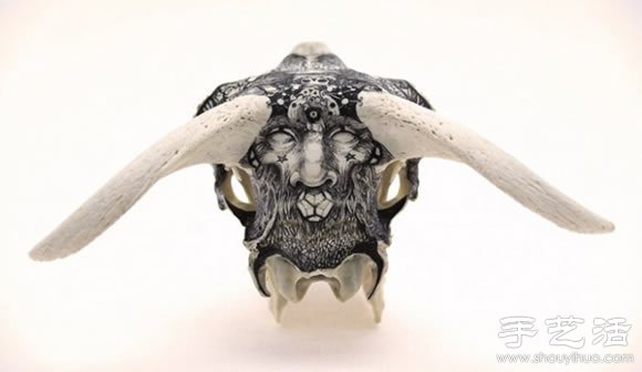 動物骨頭、石頭上DIY的奇幻手繪 -  itrip.net.cn