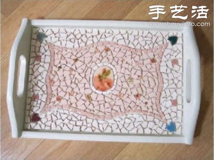 瓷磚碎片廢物利用改造舊托盤(pán) -  itrip.net.cn