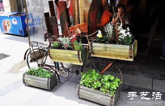 廢棄自行車變廢為寶手工DIY家居用品 -  itrip.net.cn