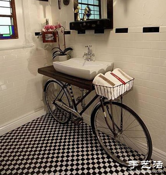 廢棄自行車變廢為寶手工DIY家居用品 -  itrip.net.cn