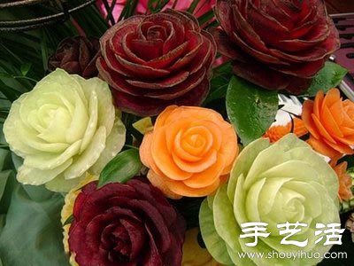 精美絕倫的的牡丹花西瓜雕刻 -  itrip.net.cn