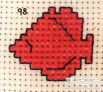 卡通金魚的十字繡繡法 -  itrip.net.cn