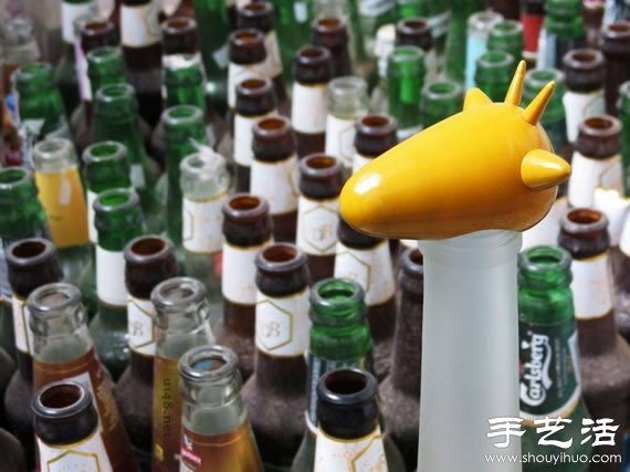 玻璃瓶變廢為寶 手工DIY奇趣動物臺燈 -  itrip.net.cn