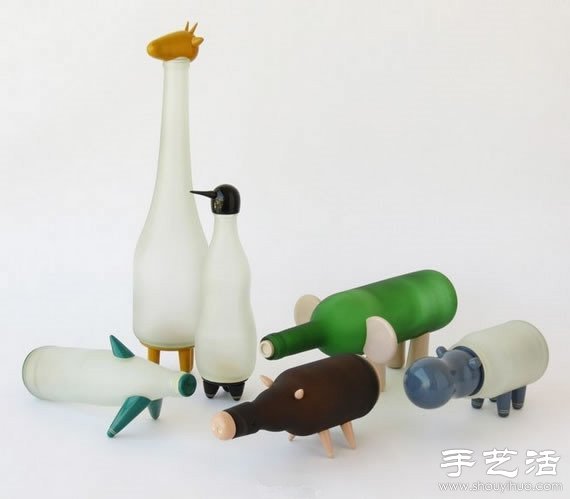 玻璃瓶變廢為寶 手工DIY奇趣動物臺燈 -  itrip.net.cn