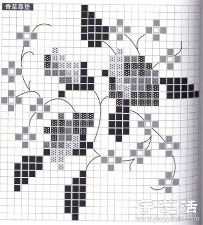 香草圖案十字繡靠墊的繡法 -  itrip.net.cn