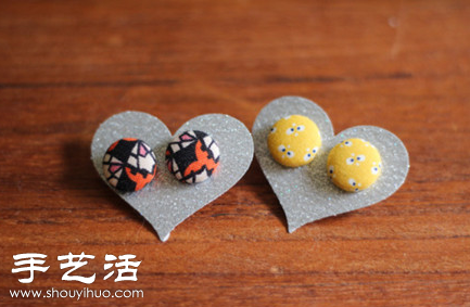 紐扣+圖釘+不織布 手工DIY漂亮耳釘 -  itrip.net.cn