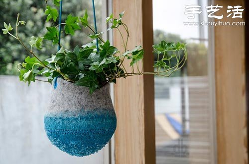 羊毛氈DIY制作創(chuàng)意花盆 -  itrip.net.cn