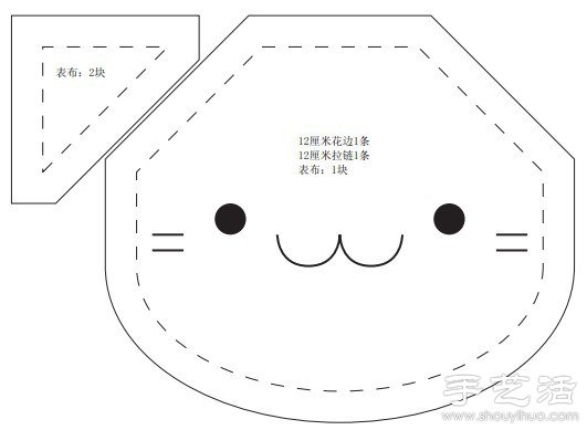 不織布DIY手工制作可愛貓咪零錢包 -  itrip.net.cn