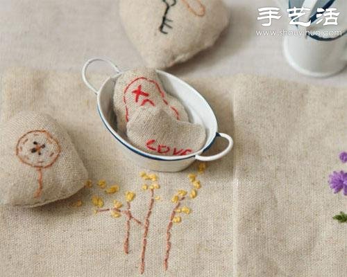 棉麻布刺繡DIY清新居家小物件 -  itrip.net.cn