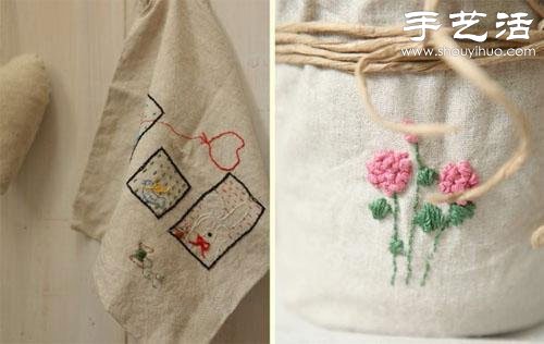 棉麻布刺繡DIY清新居家小物件 -  itrip.net.cn