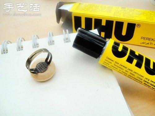 圍棋棋子+戒托 創(chuàng)意DIY可愛(ài)“寶石”戒指 -  itrip.net.cn