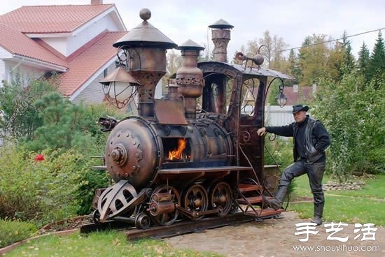 超帥氣的蒸汽朋克火車頭燒烤架DIY -  itrip.net.cn