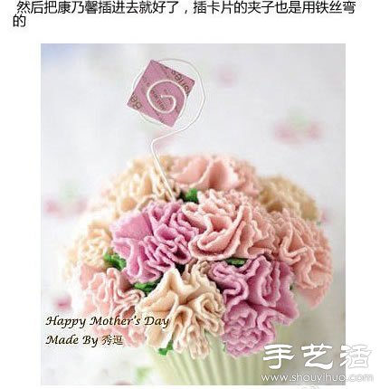 不織布DIY手工制作康乃馨花朵飾品 -  itrip.net.cn