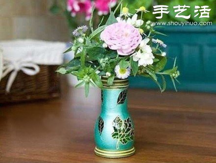 玻璃瓶變廢為寶手工制作精致花瓶 -  itrip.net.cn