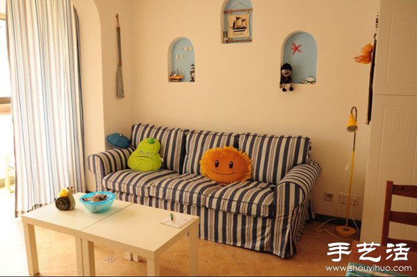 地中海風(fēng)格一居室小戶型裝修圖 -  itrip.net.cn