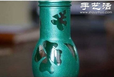 玻璃瓶變廢為寶手工制作精致花瓶 -  itrip.net.cn