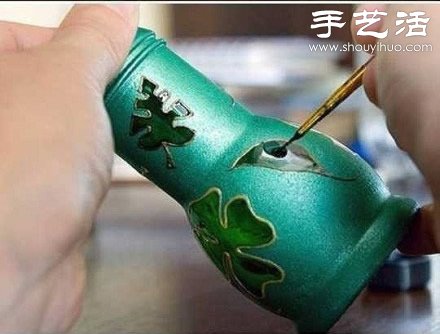 玻璃瓶變廢為寶手工制作精致花瓶 -  itrip.net.cn