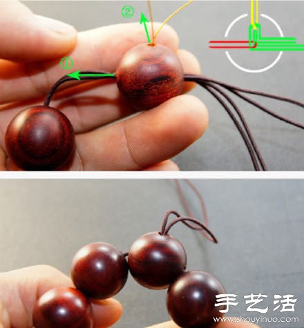 佛珠手串打結(jié)圖解 三通穿法及中國(guó)結(jié)打法圖解 -  itrip.net.cn