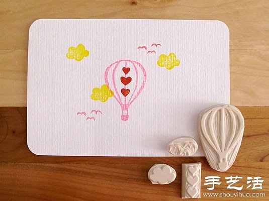 清新淡雅的手工橡皮章作品 -  itrip.net.cn