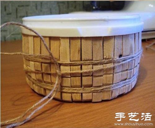 塑料桶廢物利用手工制作提籃/簍子 -  itrip.net.cn